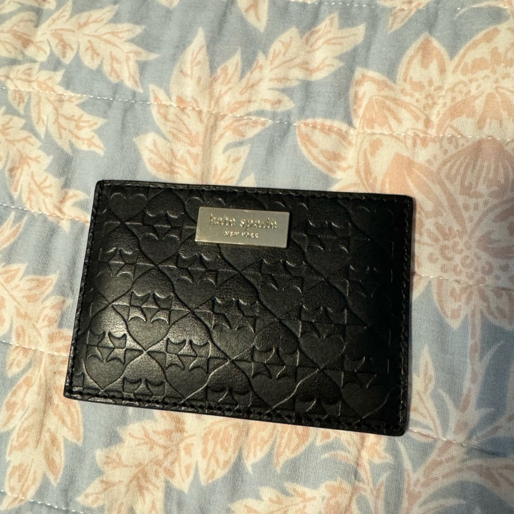 Kate Spade Black Embossed Card Holder